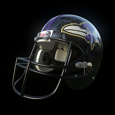 NFL Helmets Pack 3D model_3
