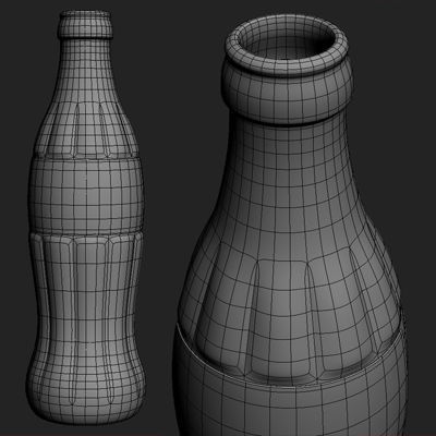 Coca Cola Coke Bottles Pack 3D model_1