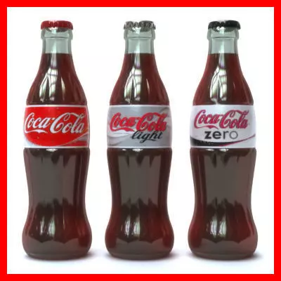 Coca Cola Coke Bottles Pack 3D model_0