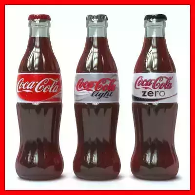Coca Cola Coke Bottles Pack 3D model
