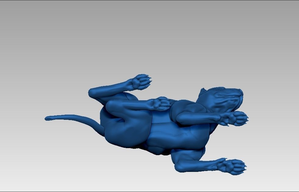 American pitbull terier sitting relaxed lying 3D print model_26