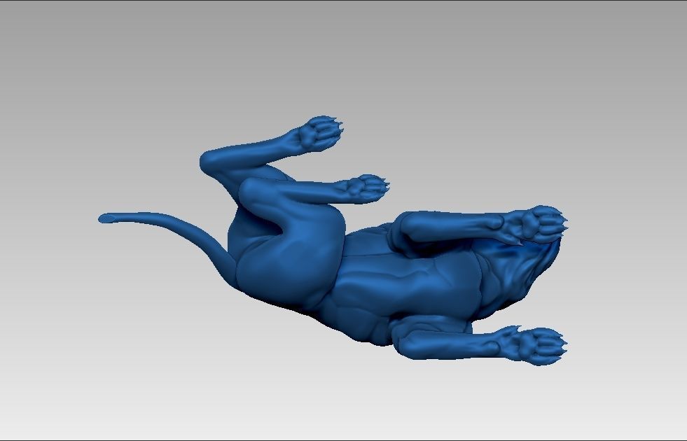 American pitbull terier sitting relaxed lying 3D print model_25