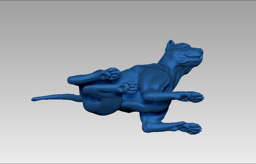 American pitbull terier sitting relaxed lying 3D print model_28
