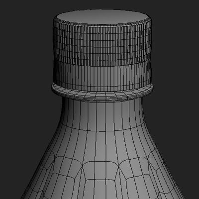 Coca Cola Coke 1L 2L Bottle 3D model_4