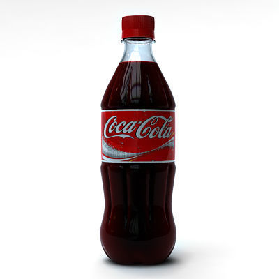 Coca Cola Coke 1L 2L Bottle 3D model_1