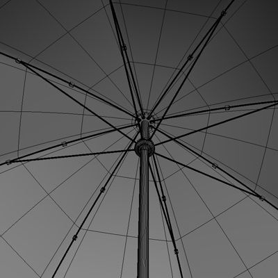 Beach Chair and Sun Umbrella 3D model_10