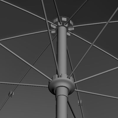 Beach Chair and Sun Umbrella 3D model_11