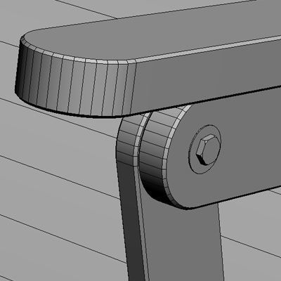 Beach Chair and Sun Umbrella 3D model_9