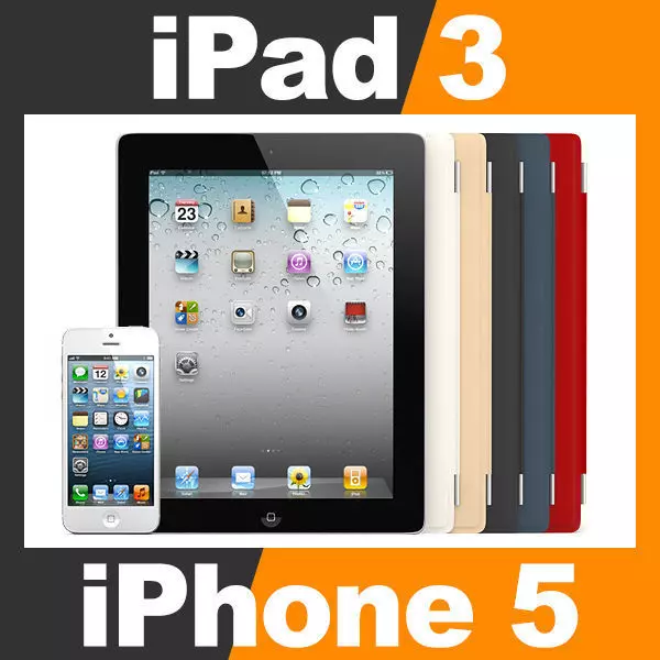 Apple iPhone 5 iPad 3 Smart Cover 3D model_0