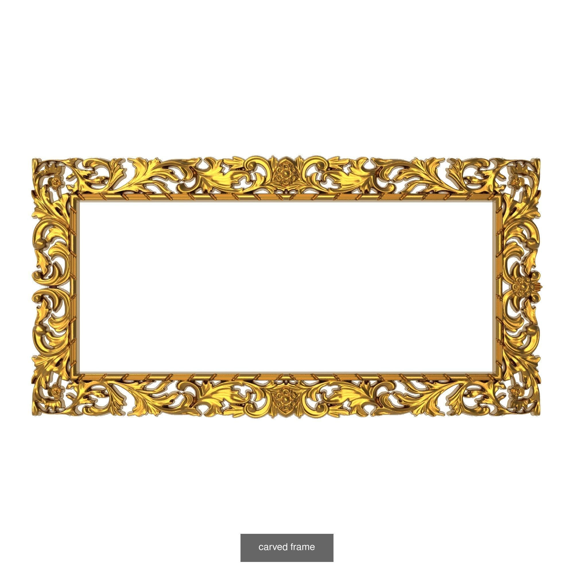 10 carved frames set 3D Model Collection_8