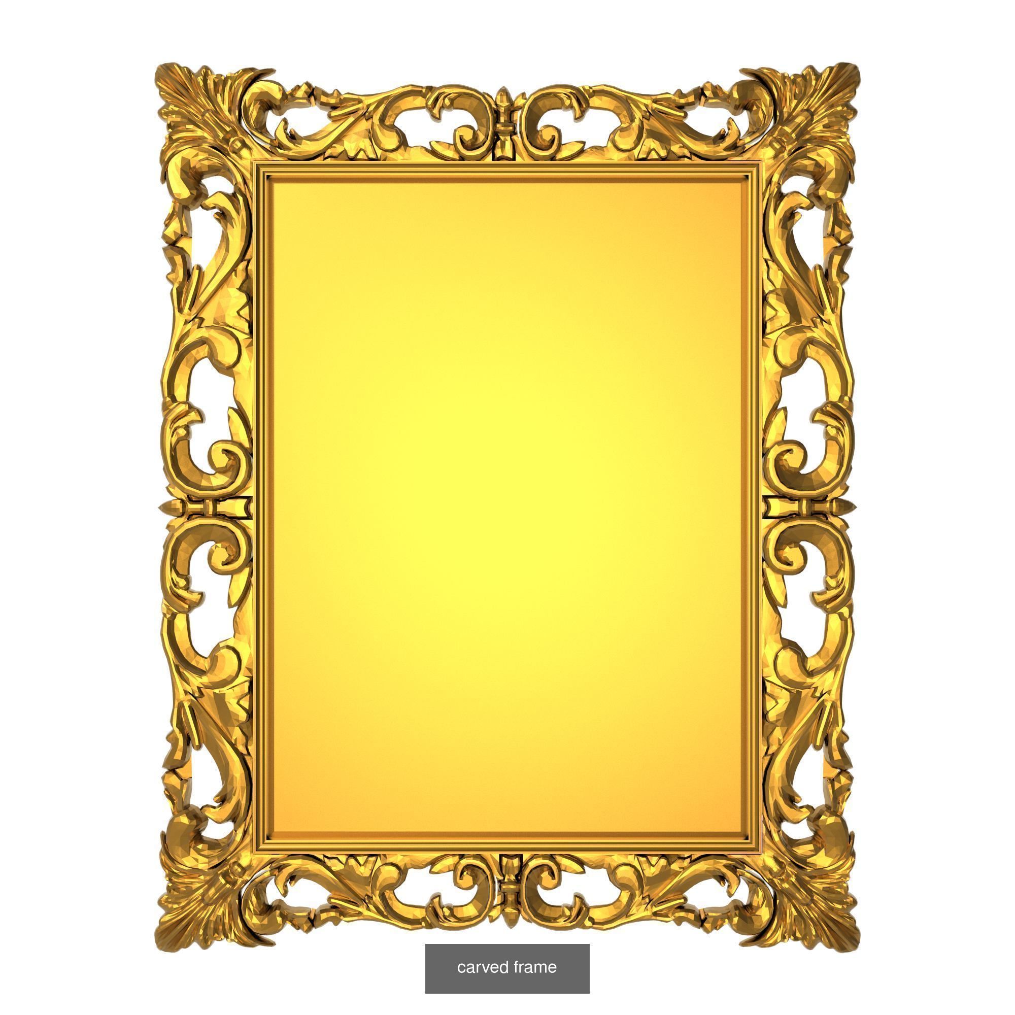 10 carved frames set 3D Model Collection_5