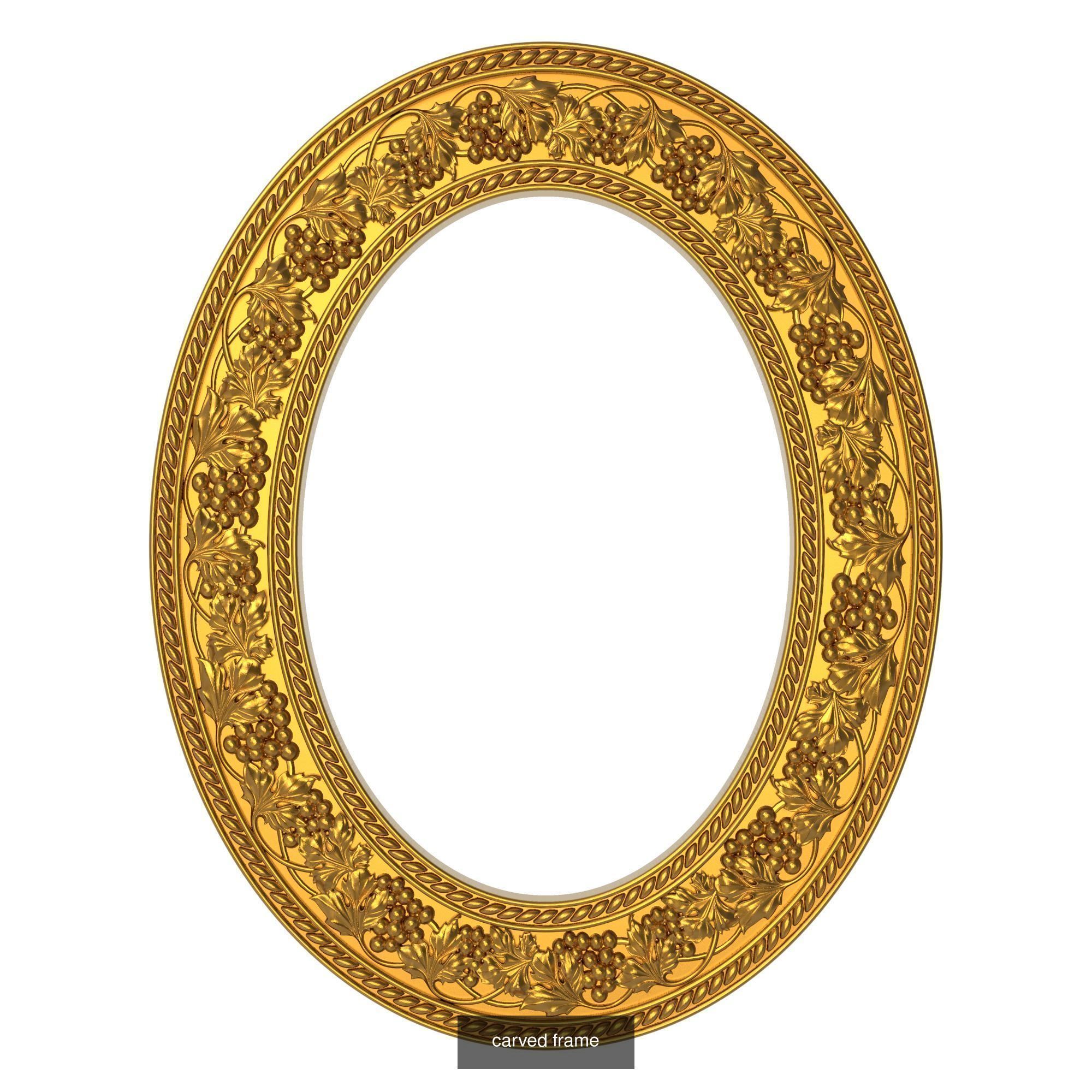 10 carved frames set 3D Model Collection_10