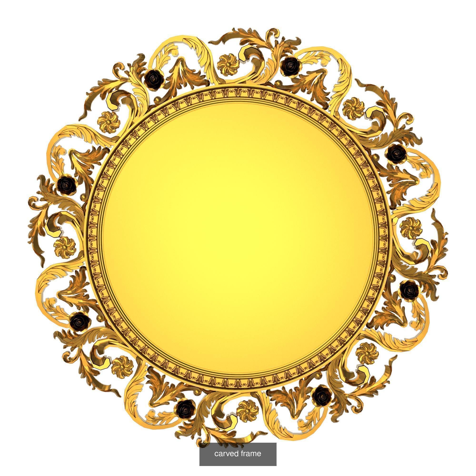 10 carved frames set 3D Model Collection_1