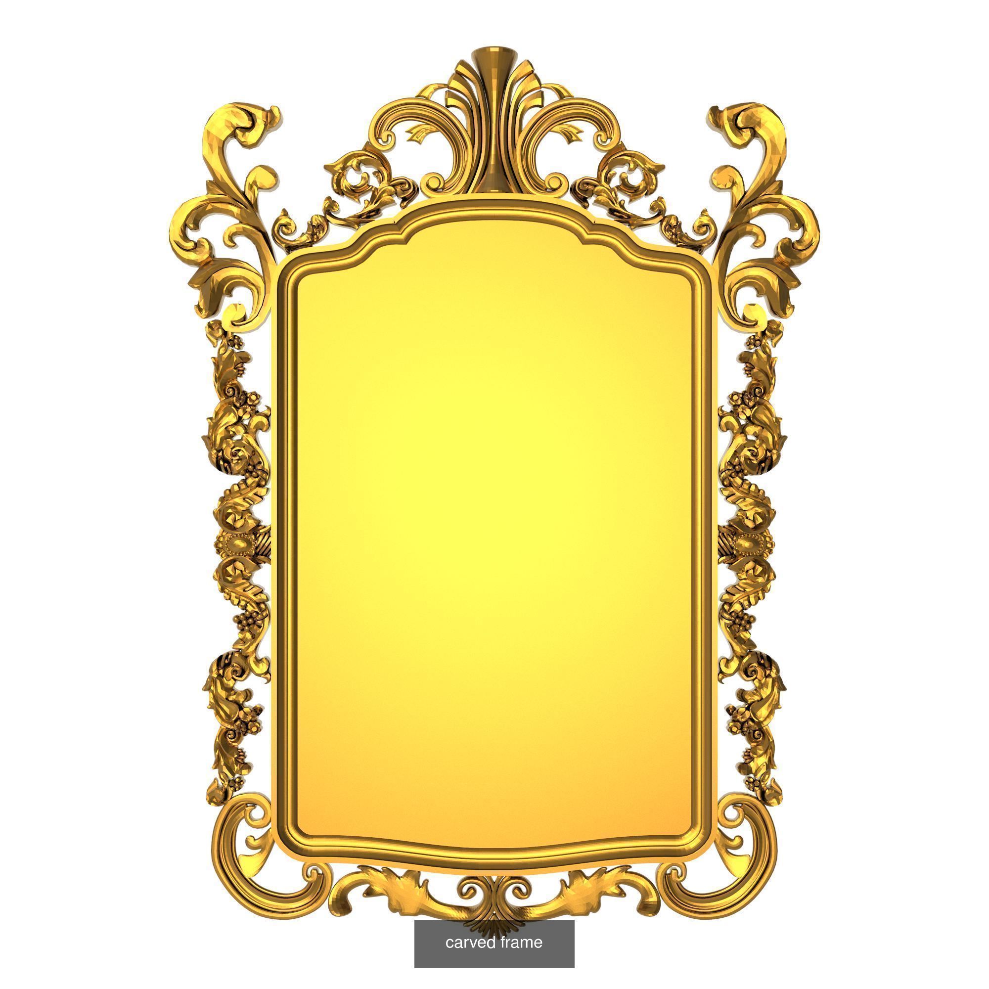 10 carved frames set 3D Model Collection_3