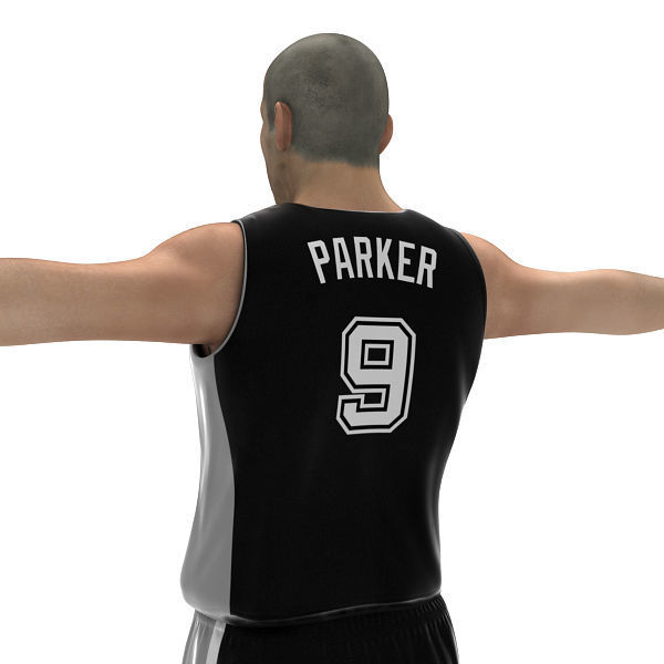 Rigged Basketball Players - NBA Pack 3D model_13