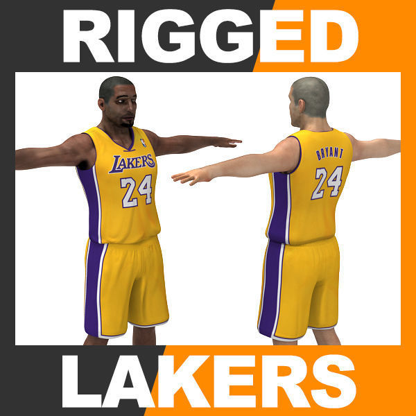 Rigged Basketball Players - NBA Pack 3D model_2