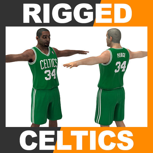 Rigged Basketball Players - NBA Pack 3D model_1