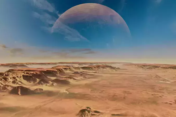 Alien Planet Sci-Fi Fantasy Scenery 3D model