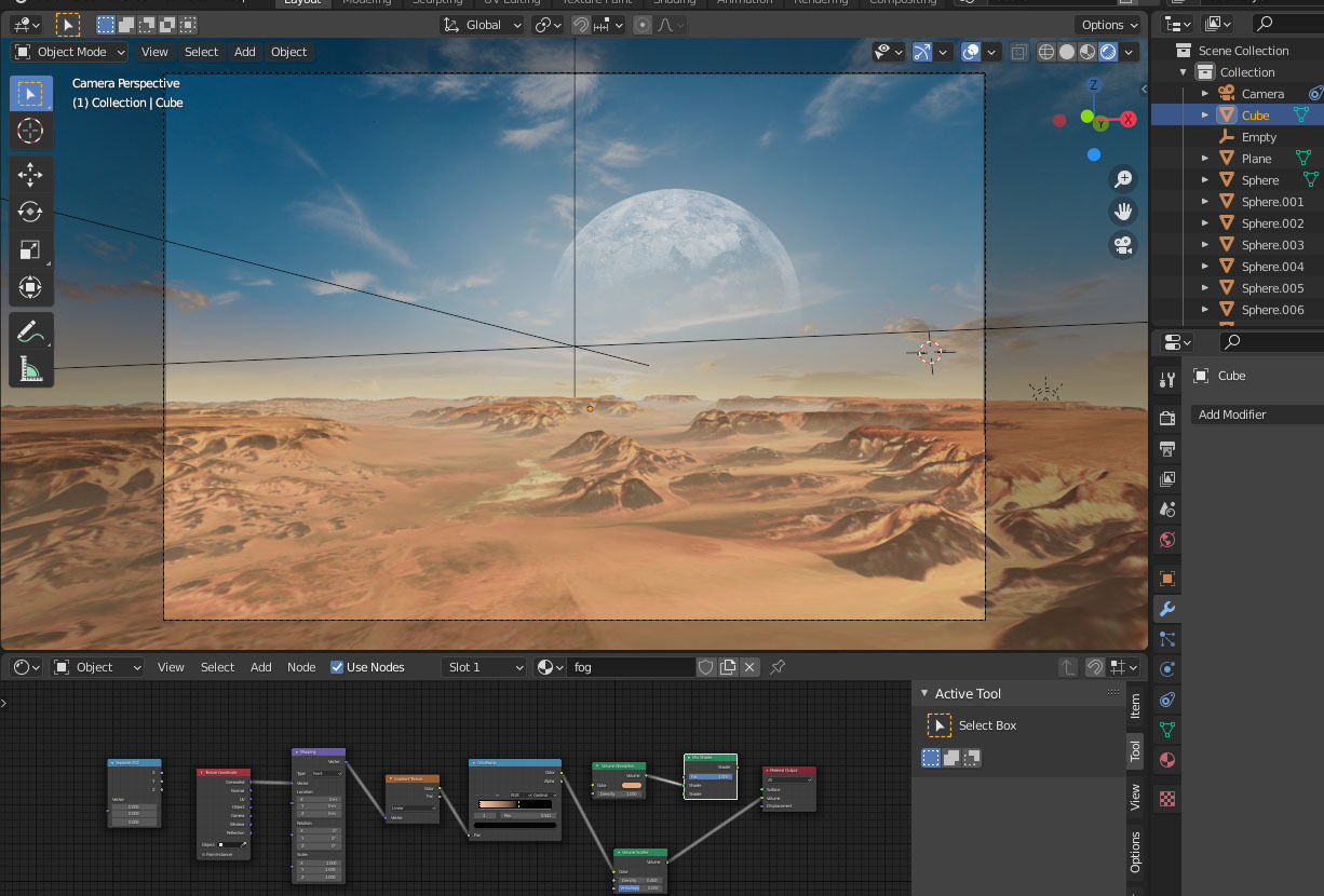 Alien Planet Sci-Fi Fantasy Scenery 3D model_5
