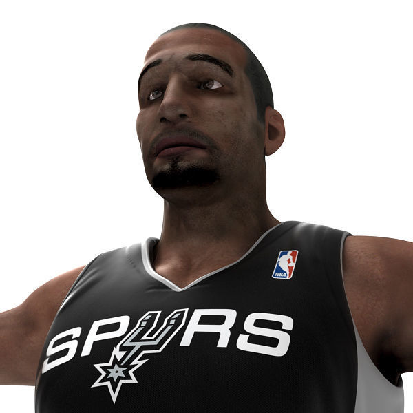 Rigged Basketball Player - San Antonio Spurs 3D model_11
