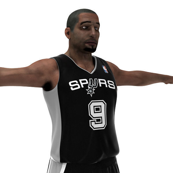 Rigged Basketball Player - San Antonio Spurs 3D model_5