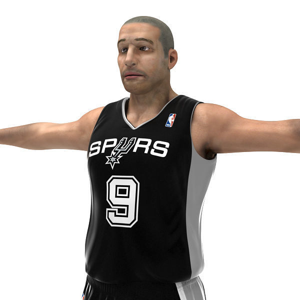 Rigged Basketball Player - San Antonio Spurs 3D model_6
