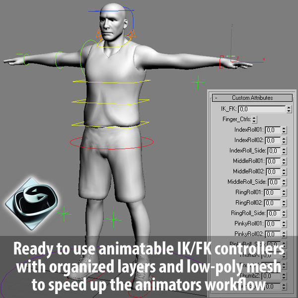 Rigged Basketball Player - San Antonio Spurs 3D model_1