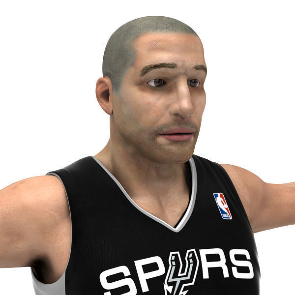 Rigged Basketball Player - San Antonio Spurs 3D model_10