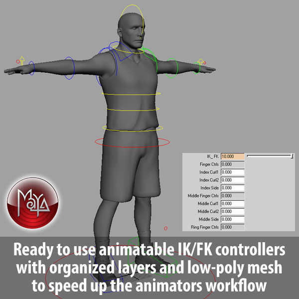 Rigged Basketball Player - San Antonio Spurs 3D model_2