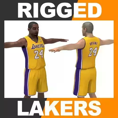 Rigged Basketball Player - Los Angeles Lakers