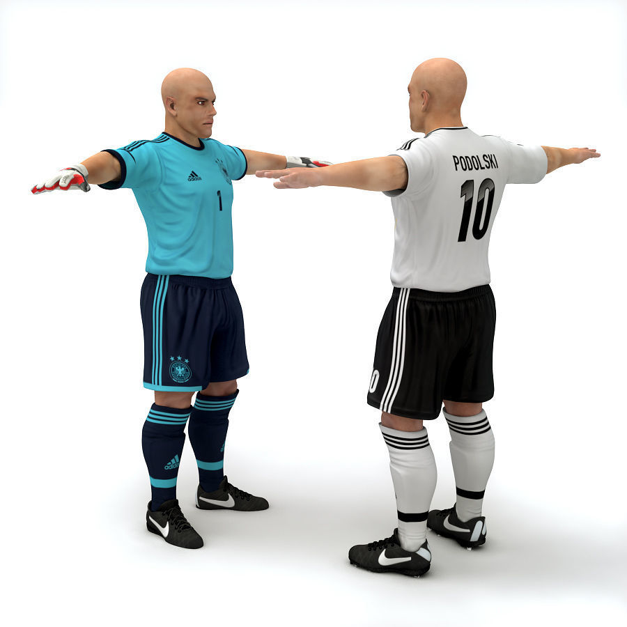 Football Player and Goalkeeper - Germany National Team 3D model_2
