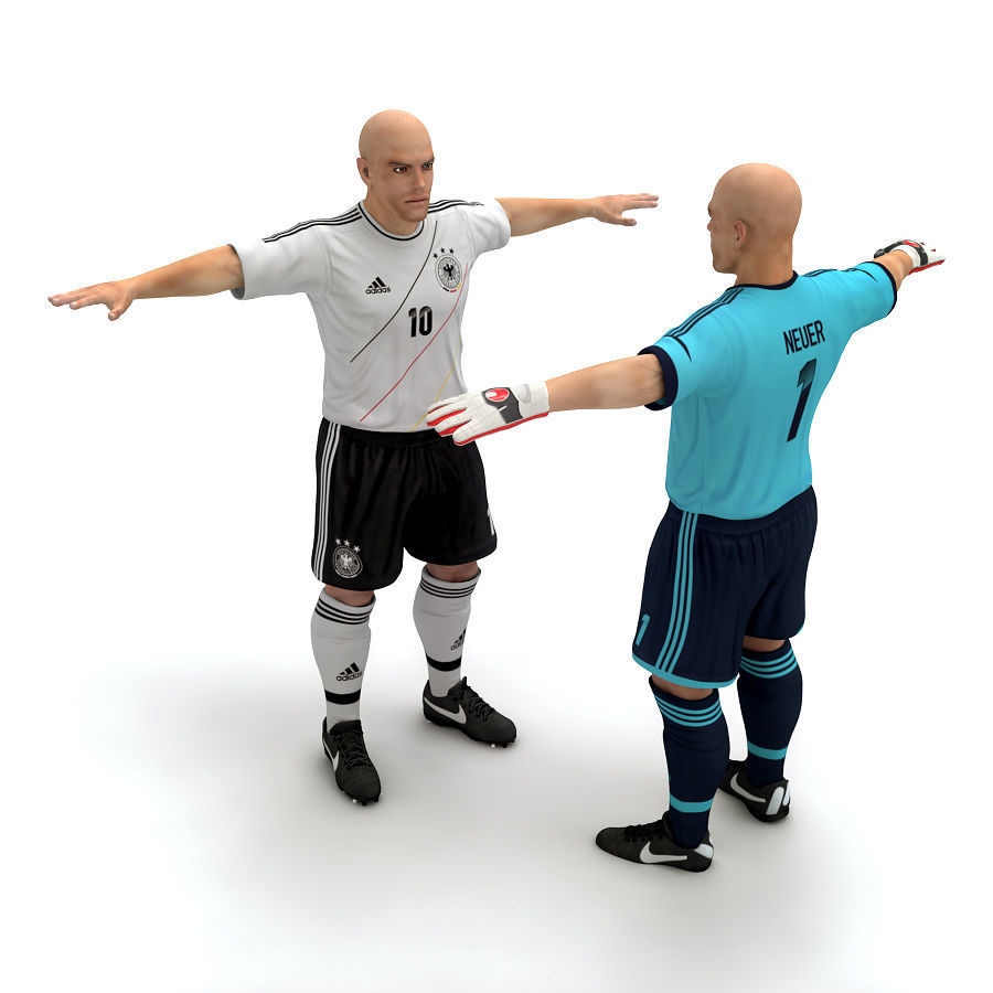 Football Player and Goalkeeper - Germany National Team 3D model_3