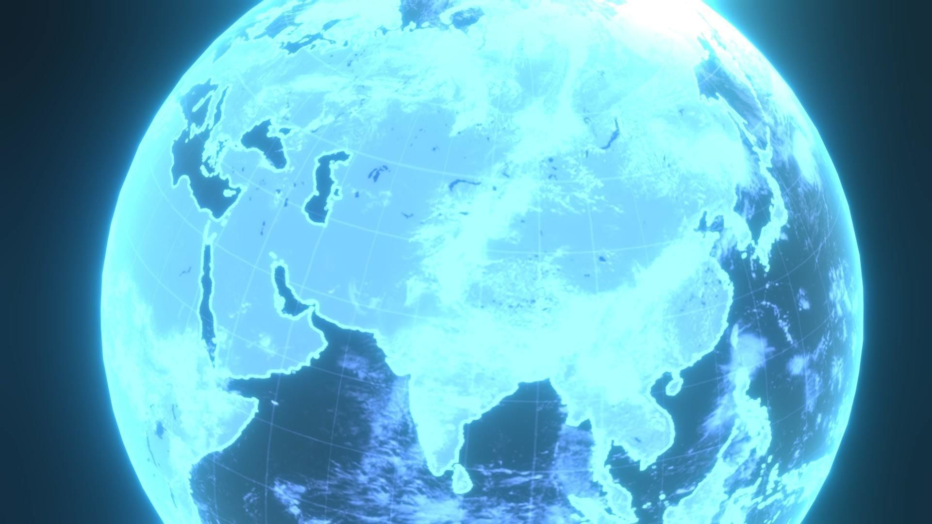 Planet Earth Hologram Sci-Fi 3D Model Low-poly 3D model_4