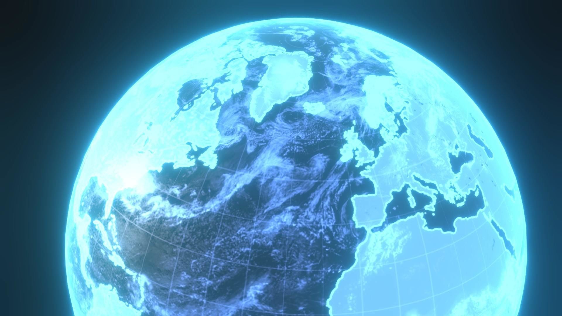 Planet Earth Hologram Sci-Fi 3D Model Low-poly 3D model_20