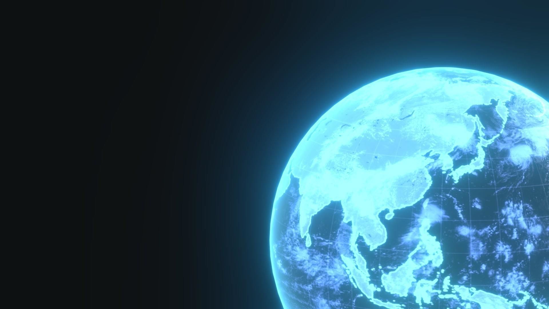 Planet Earth Hologram Sci-Fi 3D Model Low-poly 3D model_9