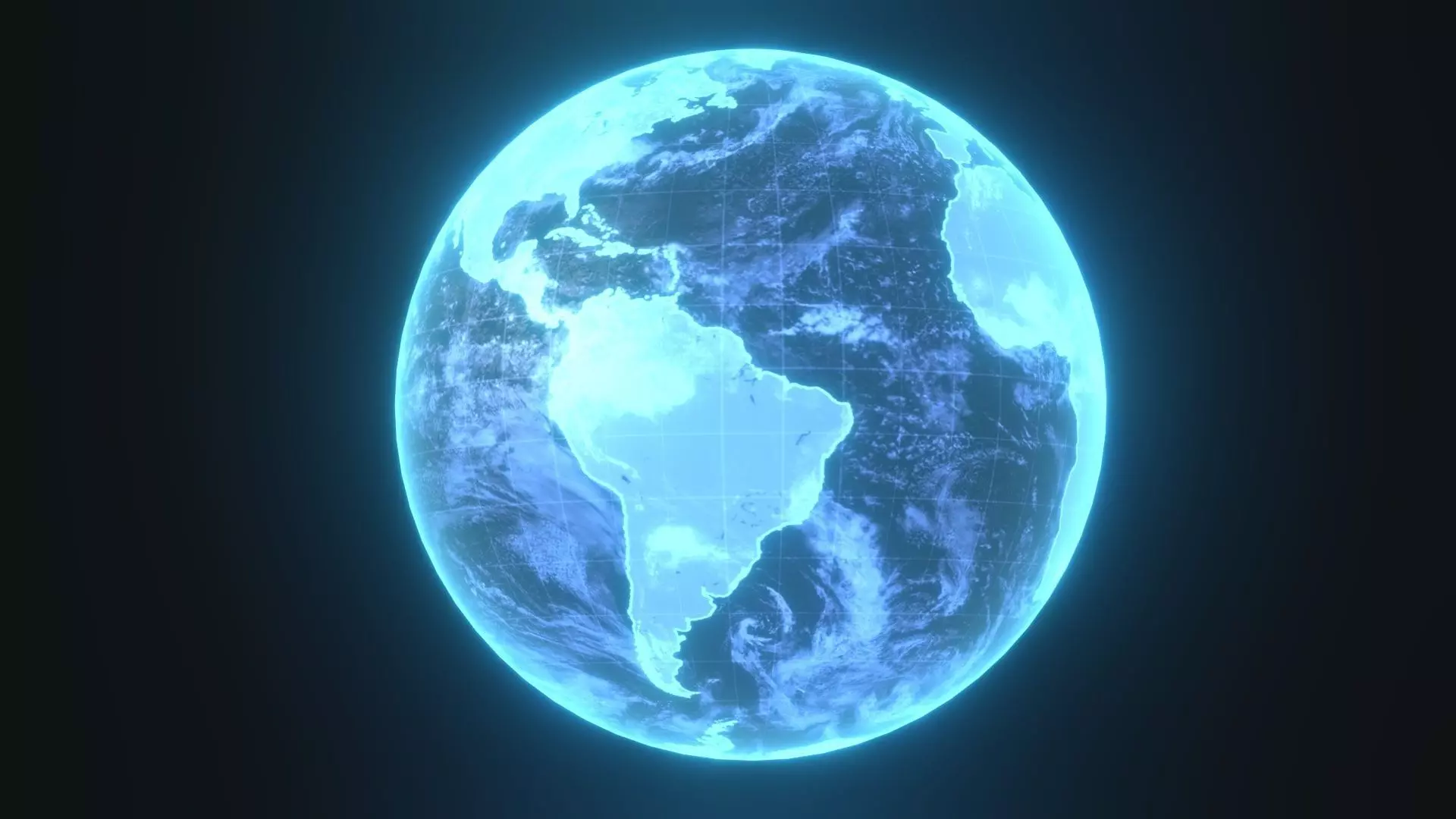 Planet Earth Hologram Sci-Fi 3D Model Low-poly 3D model_0