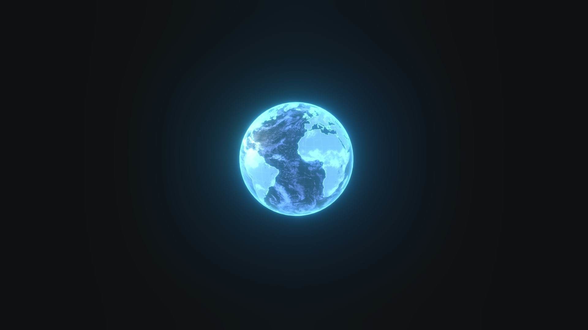 Planet Earth Hologram Sci-Fi 3D Model Low-poly 3D model_12