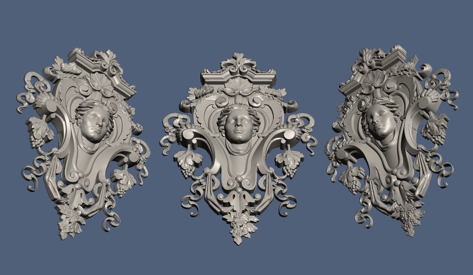 Reinassence decorative element 3D model_7