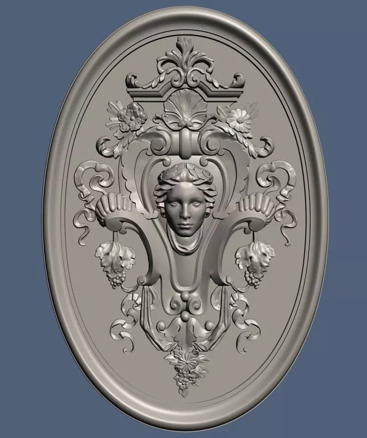 Reinassence decorative element 3D model_0