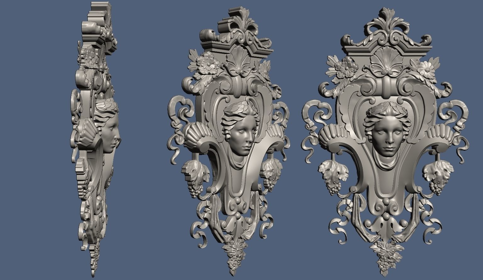 Reinassence decorative element 3D model_6