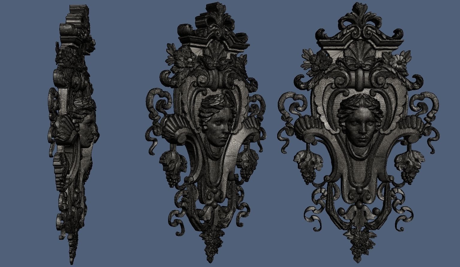 Reinassence decorative element 3D model_5