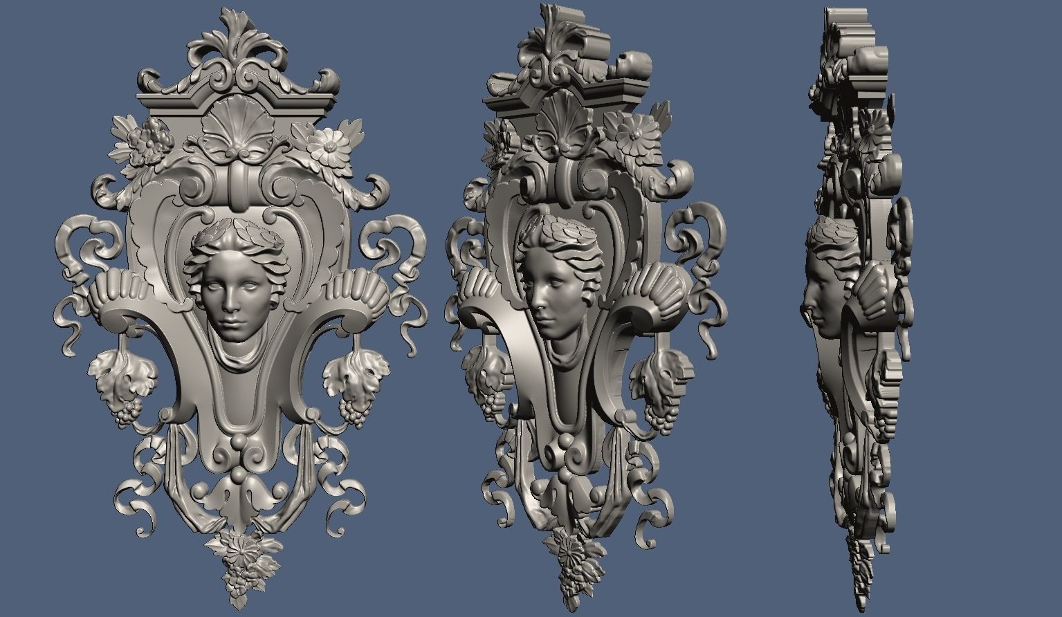 Reinassence decorative element 3D model_4