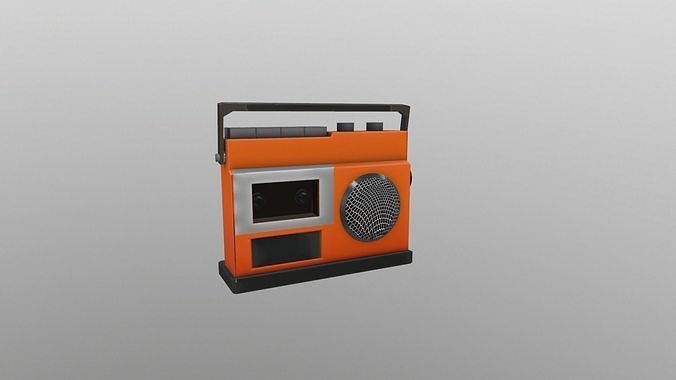 Stylized Radio Low-poly 3D model