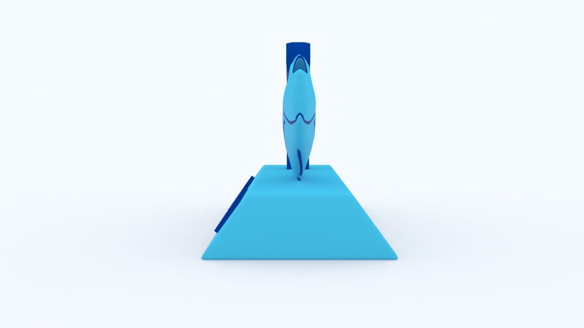 F for Fish Model 3D print model_3