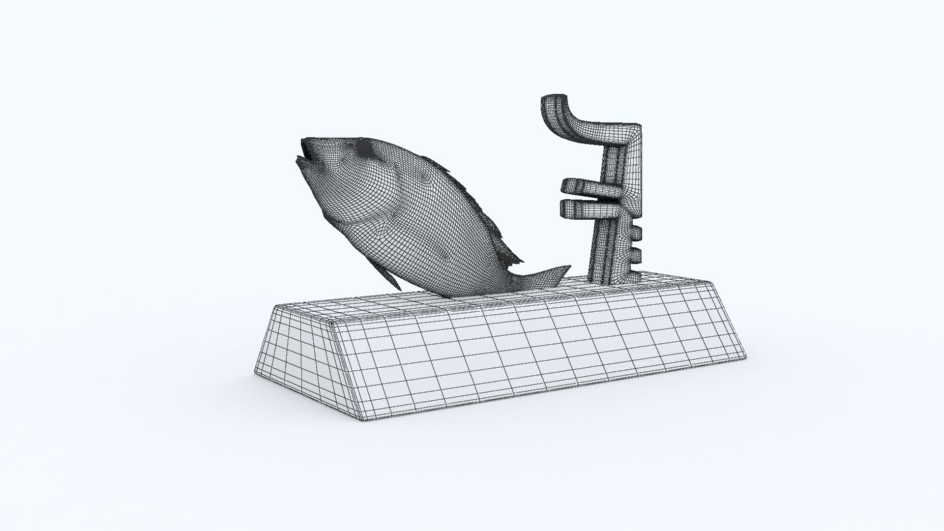 F for Fish Model 3D print model_7