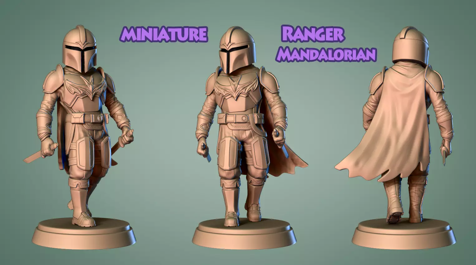 Starwars Miniature -Mandalorian Redesign Ranger-Mini Starwars 3D print model_0