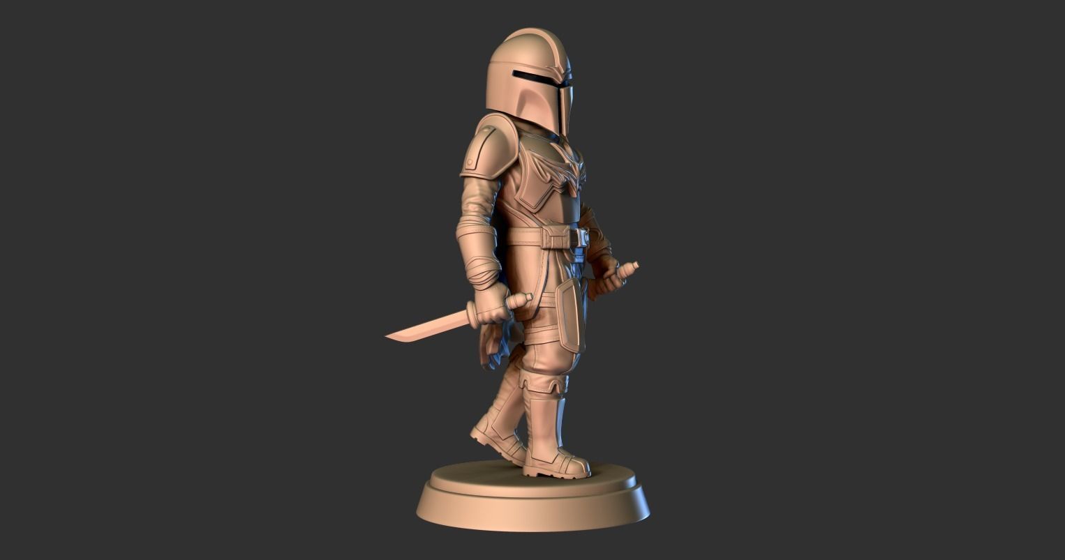 Starwars Miniature -Mandalorian Redesign Ranger-Mini Starwars 3D print model_4