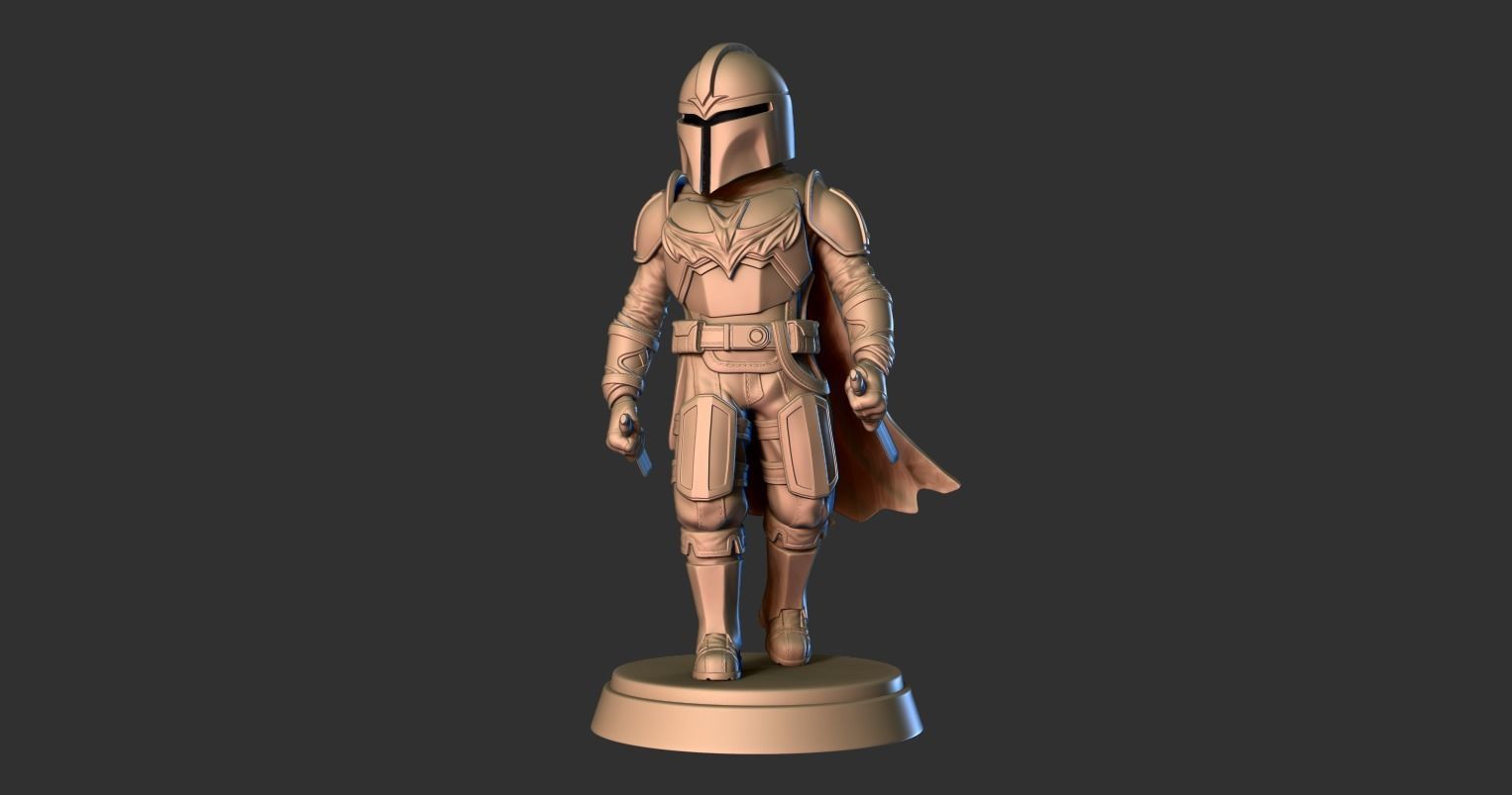 Starwars Miniature -Mandalorian Redesign Ranger-Mini Starwars 3D print model_1