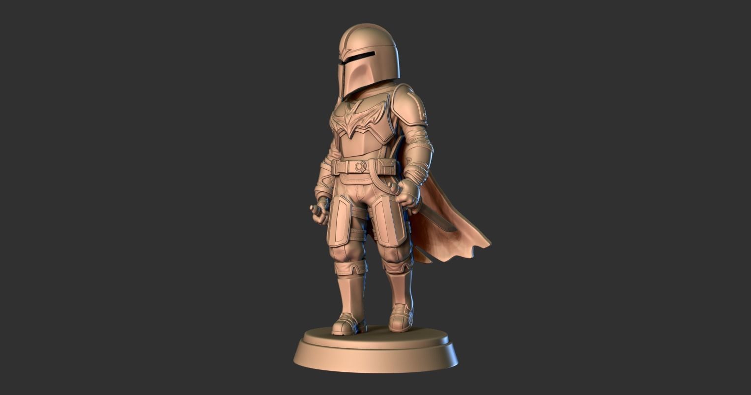 Starwars Miniature -Mandalorian Redesign Ranger-Mini Starwars 3D print model_5