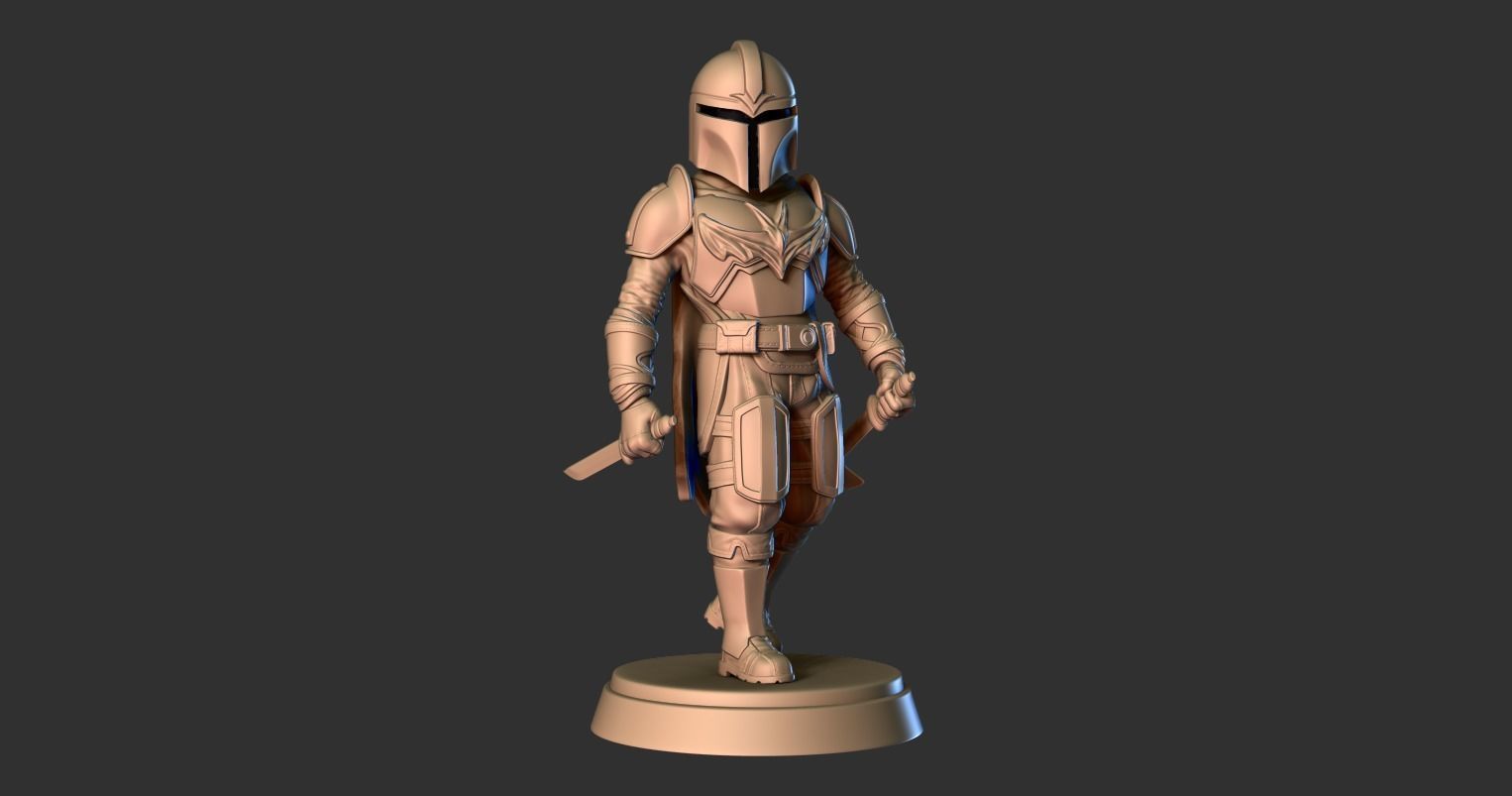 Starwars Miniature -Mandalorian Redesign Ranger-Mini Starwars 3D print model_2